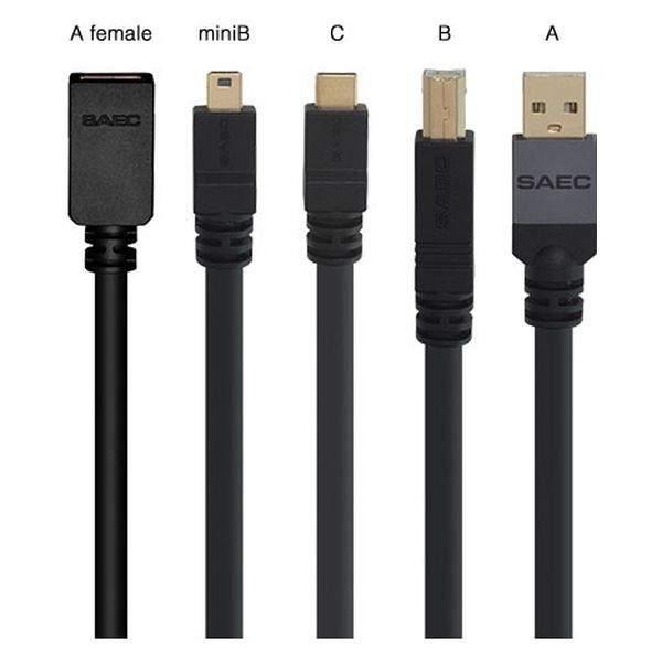 サエクコマース PCTripleC EX導体 USBケーブル USB A-miniB 3.0m SUS020A-MINIB3.0M 1個（直送品）