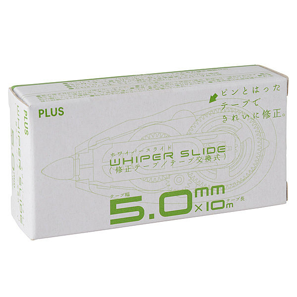 プラス 修正テープ ホワイパースライド 本体 幅5mm×10m グリーン 緑 5