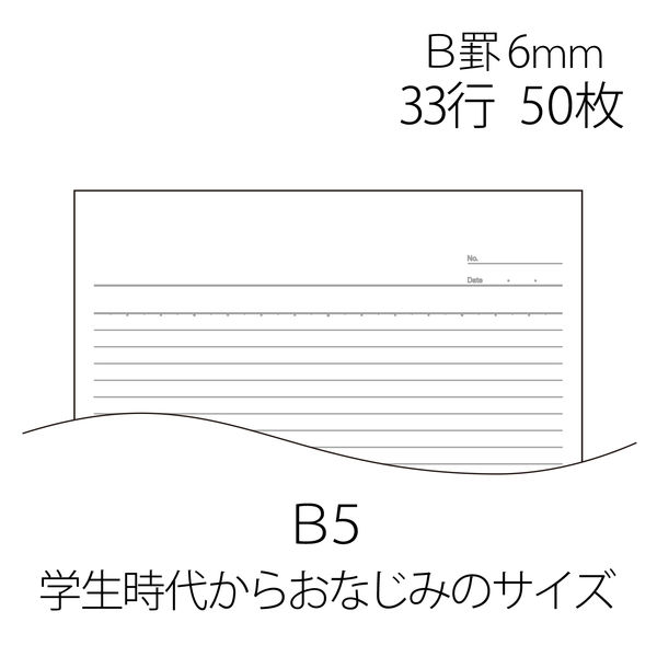 プラス レポート用紙 B5 B罫 10冊 RE-050B 76831 - アスクル