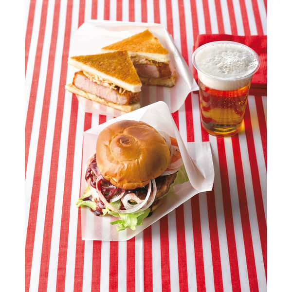バーガー袋 180×180 1,000枚 100枚×10パック テイクアウト 持ち帰り ハンバーガー サンドイッチ クラフト