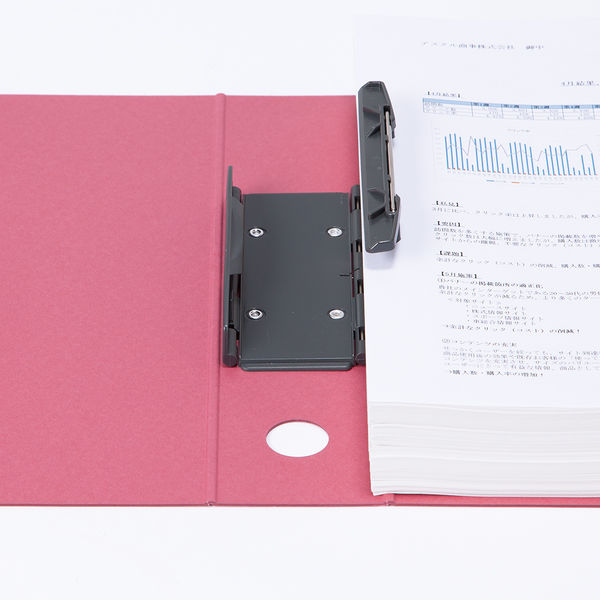 アスクル パイプ式ファイル 片開き A4タテ とじ厚50mm 40冊 2穴