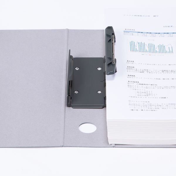 アスクル パイプ式ファイル 片開き A4タテ とじ厚50mm 10冊 2穴