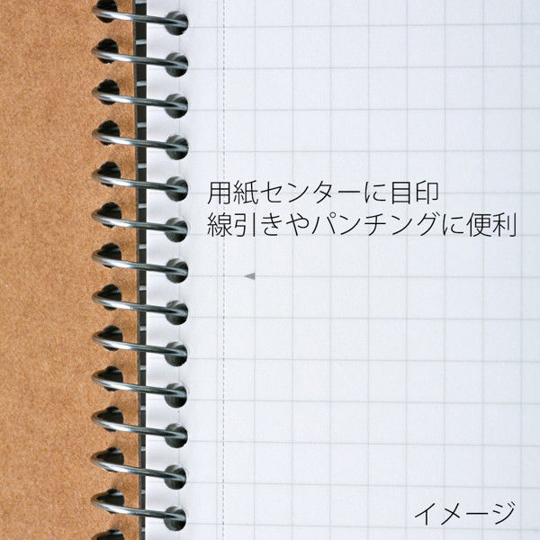 マルマン ノート A4 スパイラルノート 5mm方眼罫 80枚 N245ES - アスクル