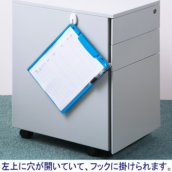 アスクル バインダー クリップボード A4タテ ブルー 青