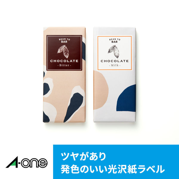 エーワン ラベルシール パッケージラベル インクジェット 光沢紙 白 A4 ノーカット1面 1袋（50シート入） 28692 - アスクル