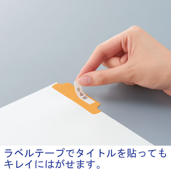 アスクル ラミネートタブインデックス 2穴 12山5組 扉紙無 A4