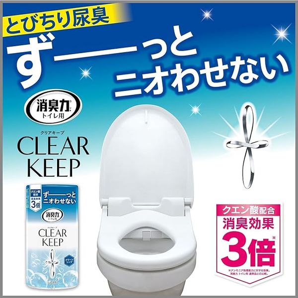 エステーのトイレ用消臭剤（残量わずか） エステー トイレの消臭力 CLEAR KEEP クリーンソープ 1個 クリア