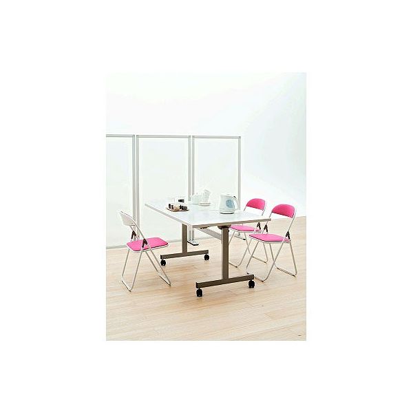 【アウトレット】サンテック フォールディングテーブル 対面タイプ ホワイト 幅1500×奥行800×高さ700mm 1台 サンテック アウトレット ホワイト 幅1500×奥行800×高さ700mm