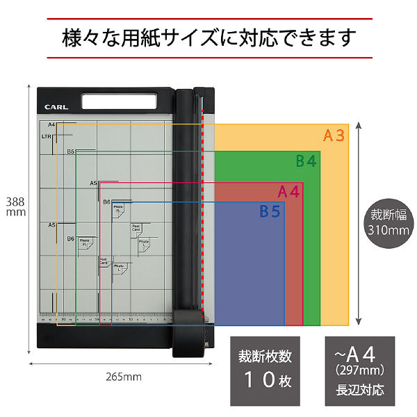 カール事務器 裁断機 ディスクカッター DC-200N A4サイズ - アスクル