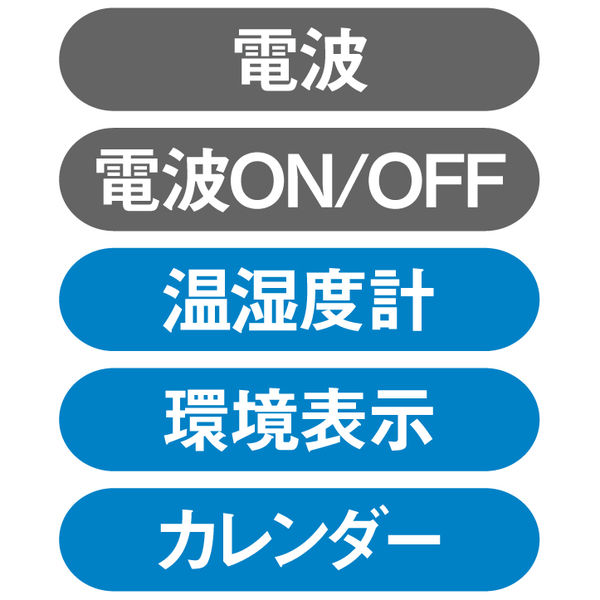 CASIO（カシオ）生活環境お知らせクロック 置き掛け時計 [電波 温湿度 カレンダー] 230×27×149mm IDL-170J-7JF 1個