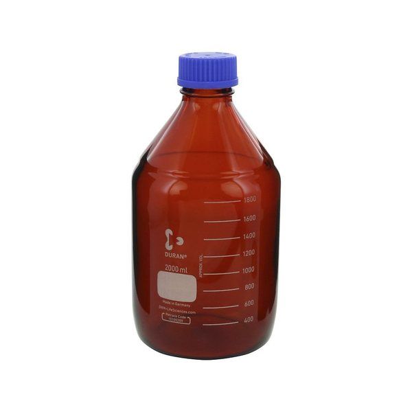 柴田科学 ねじ口瓶丸型茶褐色(デュラン(R)・017210) 2000mL GLー