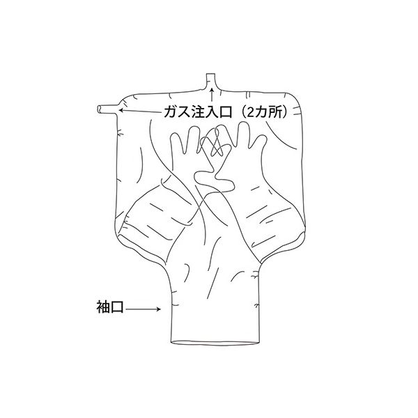 アズワン グローブバッグ 430×430×280mm 6枚入 X-17 1袋（6枚） 3-119-01（直送品）