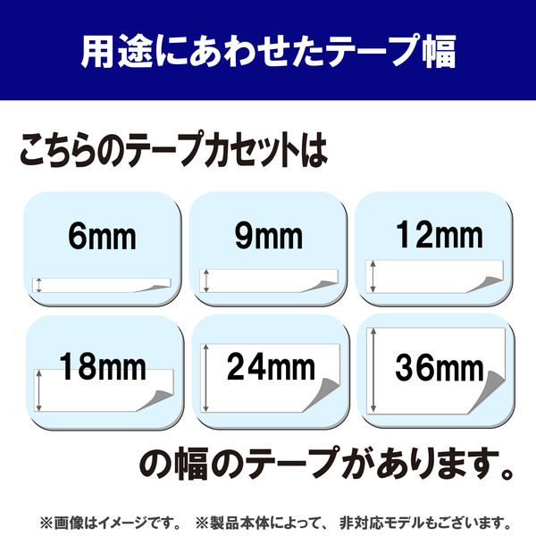 ピータッチ テープ スタンダード 幅24mm 透明ラベル(黒文字) TZe-151 1