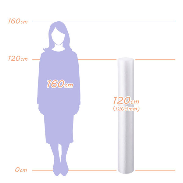 プチプチ（R） エアークッション d38 幅1200mm×10m巻 コアレス 紙管