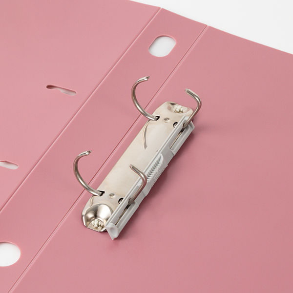 セキセイ ロックリングファイル D型2穴 A4タテ 背幅37mm ピンク F-522