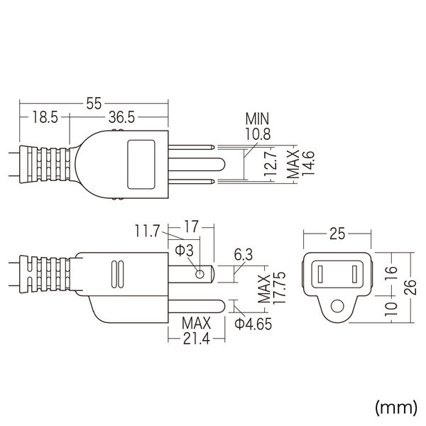 サンワサプライ 電源タップ マグネット付抜けどめタップ 3P式/4個口