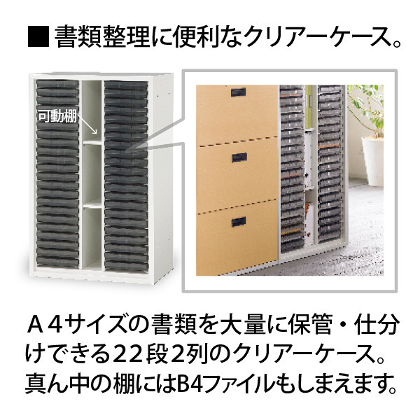 組立設置込】プラス フラットラインストレージ クリアケース