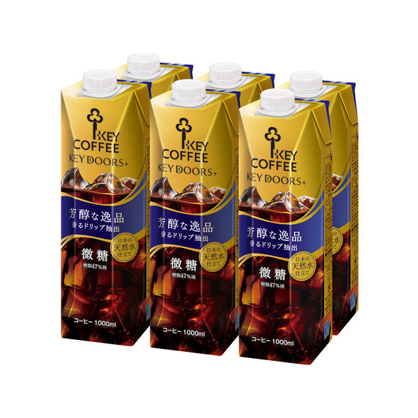 キーコーヒー KEY DOORS＋ リキッドコーヒー 微糖 テトラ