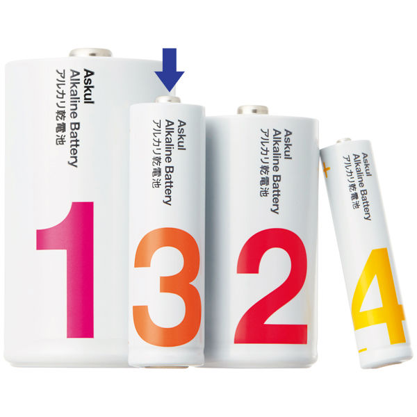 アスクル アルカリ乾電池 単3形 1箱（40本：４本×１０パック 