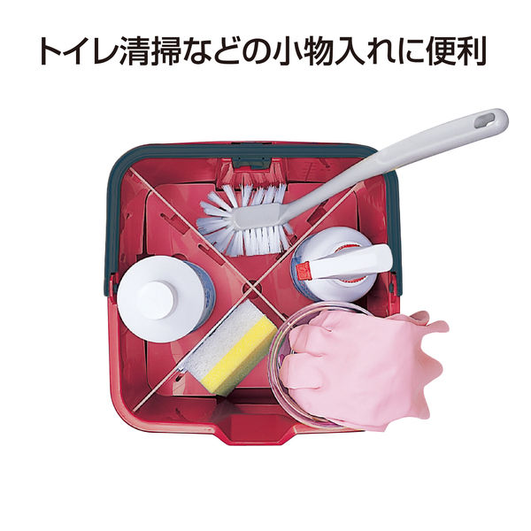 ぽりばけつページ テラモト 仕切付きバケツ エンジ 本体のみ CE-447-000-6（直送品