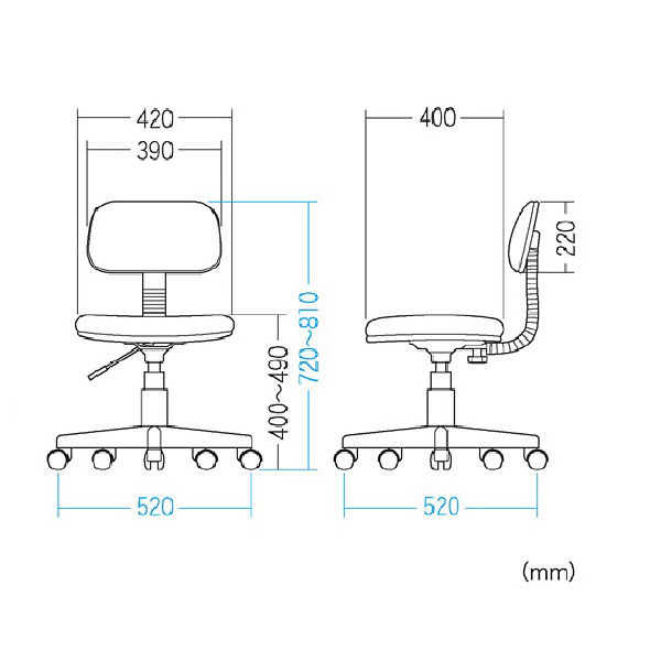 付属品です！ サンワサプライ スタンダードチェア ブルー SNC-A1BL 1セット（8