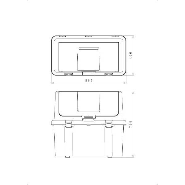 リッチェル TU分別ストッカー W220C(1P) BR 91036 220L ブラウン