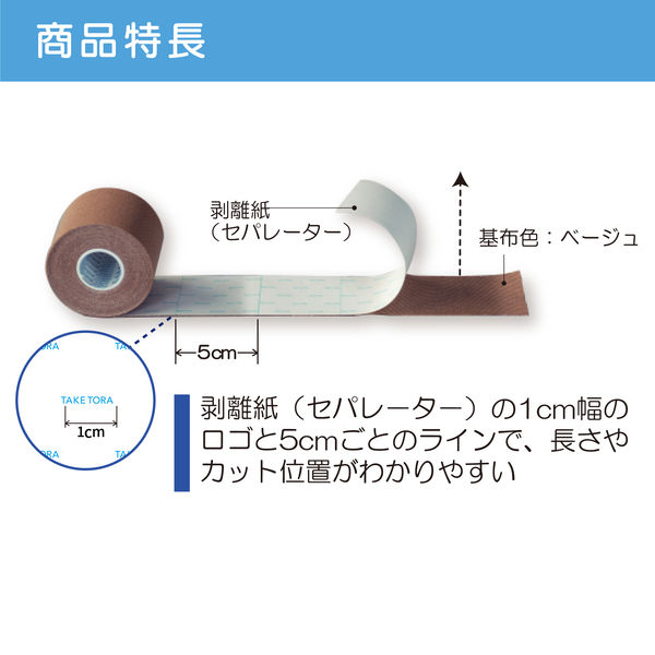 テーピング ワーデル No.7.5 7.5cm×5m 1箱（4巻入） 竹虎 - アスクル