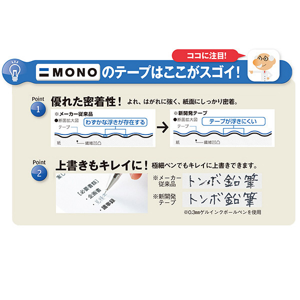 トンボ鉛筆【MONO】修正テープ　モノYX　5mm　詰め替えカートリッジ　CT-YR5　1個