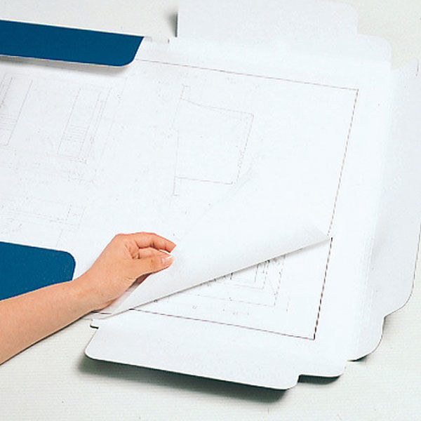 キングジム 図面ファイルGS A3サイズ用・2つ折 厚型 青 1183