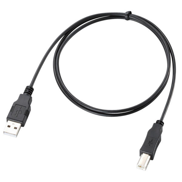 エレコム　USBケーブル（USB2.0対応）A-Bタイプ　1m　USB（A）-USB(B)　ブラック/RoHS指令準拠 　U2C-JB10BK