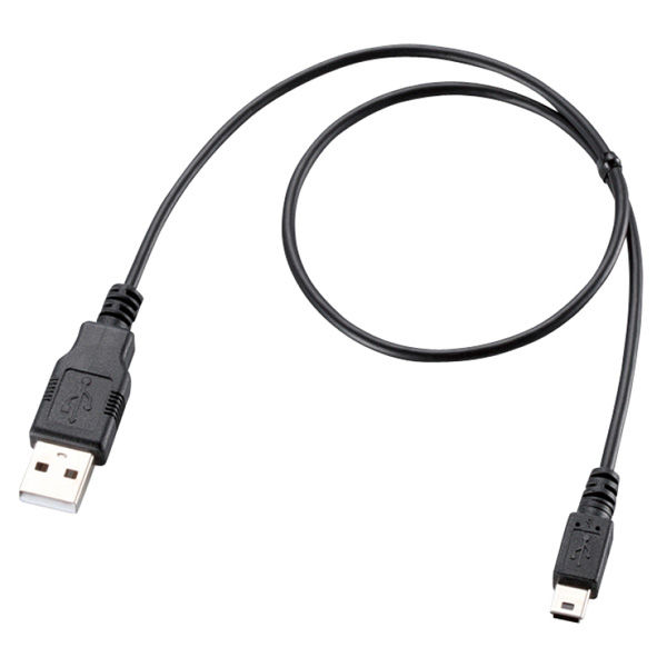 エレコム　USBケーブル（USB2.0対応）A-miniBタイプ　0.5m　USB（A）-USB(miniB)　ブラック/RoHS指令準拠　 U2C-JM05BK