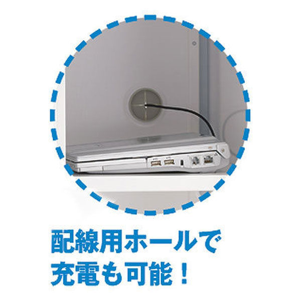 Ceha 抗菌 OAスチールロッカー 3連2段6人用 シリンダー錠 ホワイト 幅900×奥行515×高さ1790mm 1台（3梱包） 組立式（取寄品）  - アスクル