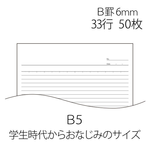 プラス レポート用紙 B5 B罫 5冊 RE-050B 76831 - アスクル