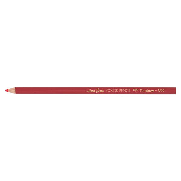 トンボ鉛筆 色鉛筆 単色 赤 1500-25 1箱（12本入） - アスクル