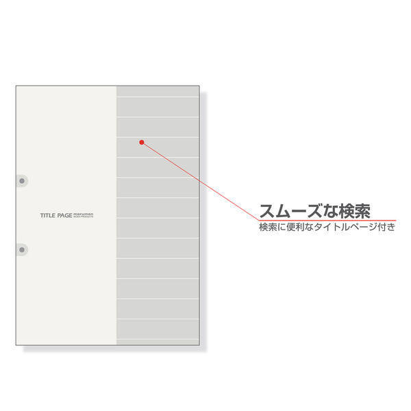 マルマン　ファイルインデックス　ラミネートタブ　A4タテ 2穴　5山　LT4205F　1袋（10組入）