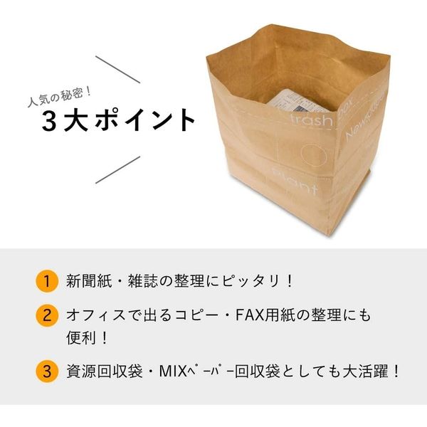 紙製 新聞・雑誌整理袋（柄入） 1袋（5枚入） ネクスタ - アスクル