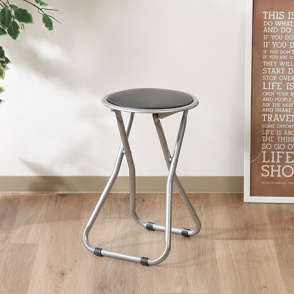 パイプ折りたたみイス FB-02BK（1010BK） ブラック88624 1セット