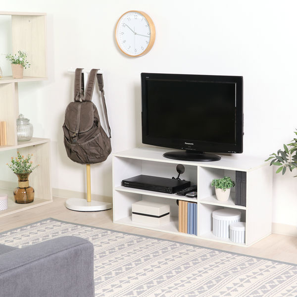 TVラック 89 WH ホワイト 幅890×奥行295×高さ420mm 96599 1台 不二貿易