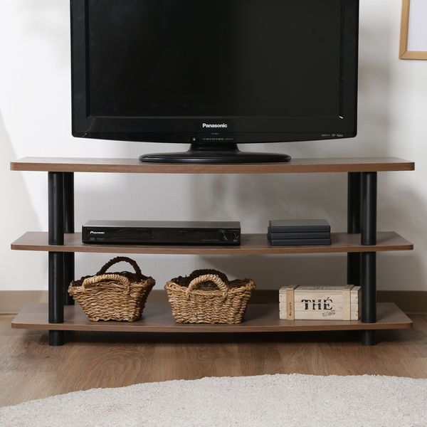 TVラック 90 BR ブラウン 幅900×奥行400×高さ404mm 97529 1台 不二貿易