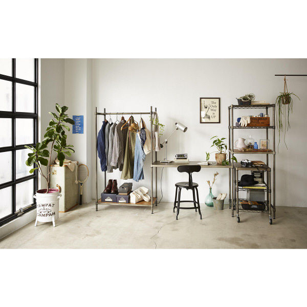 ホームエレクターヴィンテージ 棚 ローボードセット ソリッド 2段 幅