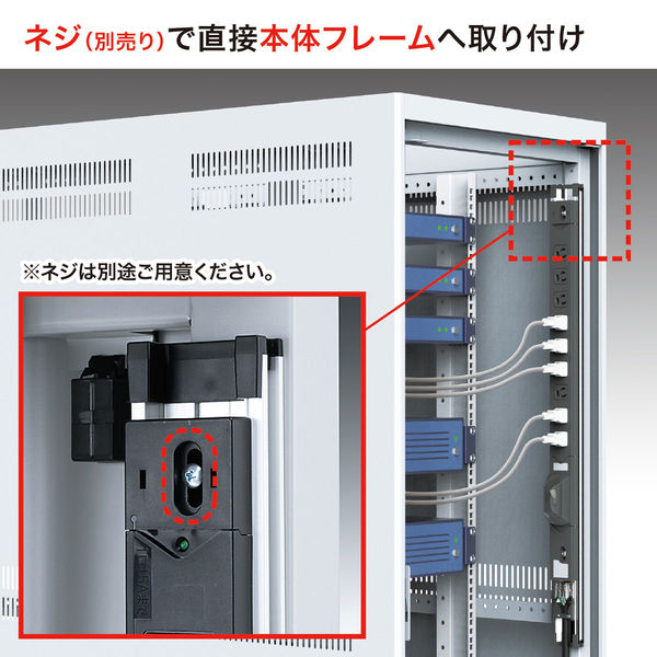 サンワサプライ サーバーラック用コンセント 19インチ用 3P式/18個口/3m/100V・15A TAP-SVSL1518（直送品）