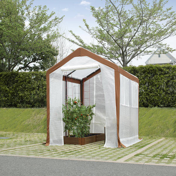 タカショー 大型温室 L GRH-11L（直送品） タカショー 約幅183cm×奥行244cm×高さ229cm フレーム：スチール カバー：ポリエチレン ポリエステル