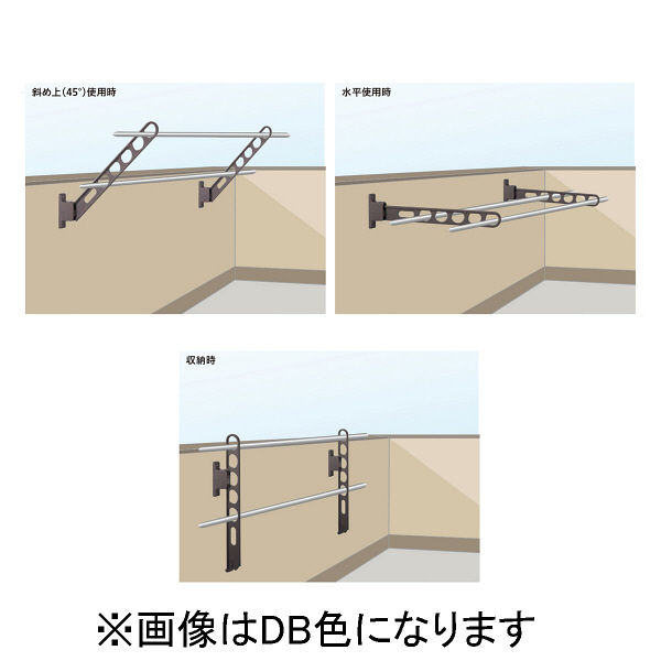川口技研 腰壁用ホスクリーン HC型 ダークブロンズ HC-55-DB 2本