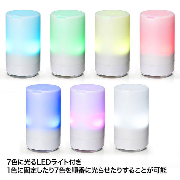 サンワサプライ USB加湿器（タイマー機能&LEDライト付き） USB-TOY83W 1個（直送品）