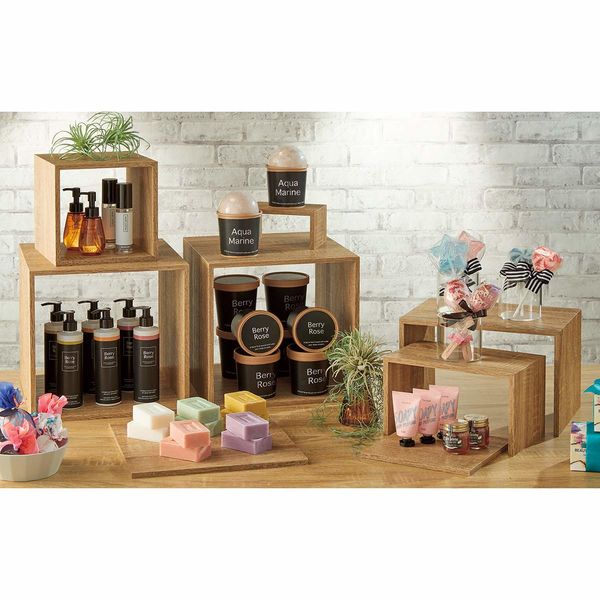 ストア・エキスプレス 木製コの字ディスプレイ ナチュラル 小 12611-43