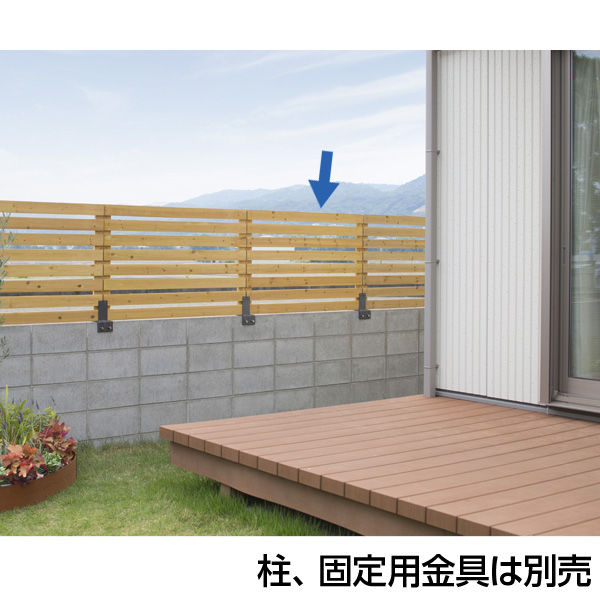 タカショー ボーダーフェンス 120X80 オークル BD-02/4S 1セット