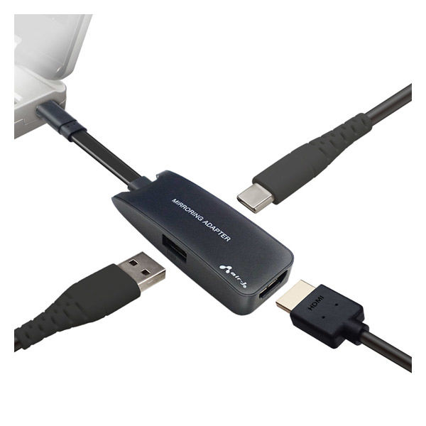 エアージェイ HDMI ミラーリングアダプター (スマホ・ノートPC