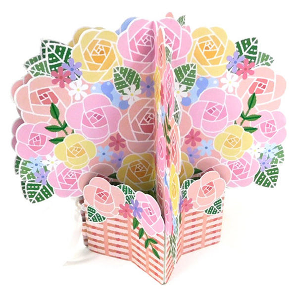 ゼットアンドケイ フラワーバスケット色紙 ピンク 62-227 1個（直送品