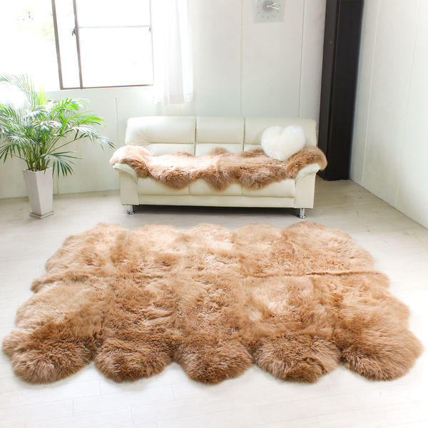 ムートンフリース ファーストレーベル 10匹物 シナモン ムートンラグ