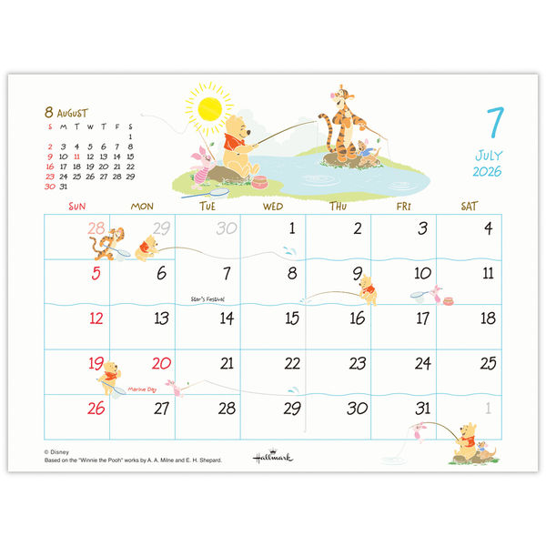日本ホールマーク 日本HM2026年 卓上カレンダー ディズニー くまのプー